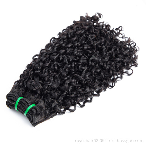 10a 11a Fumi Super Double Drawn  Virgin Indian Human Hair Pixie Curls 3 Bundles with Lace Frontal Closure